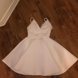 white dress, party quincenera simply dresses